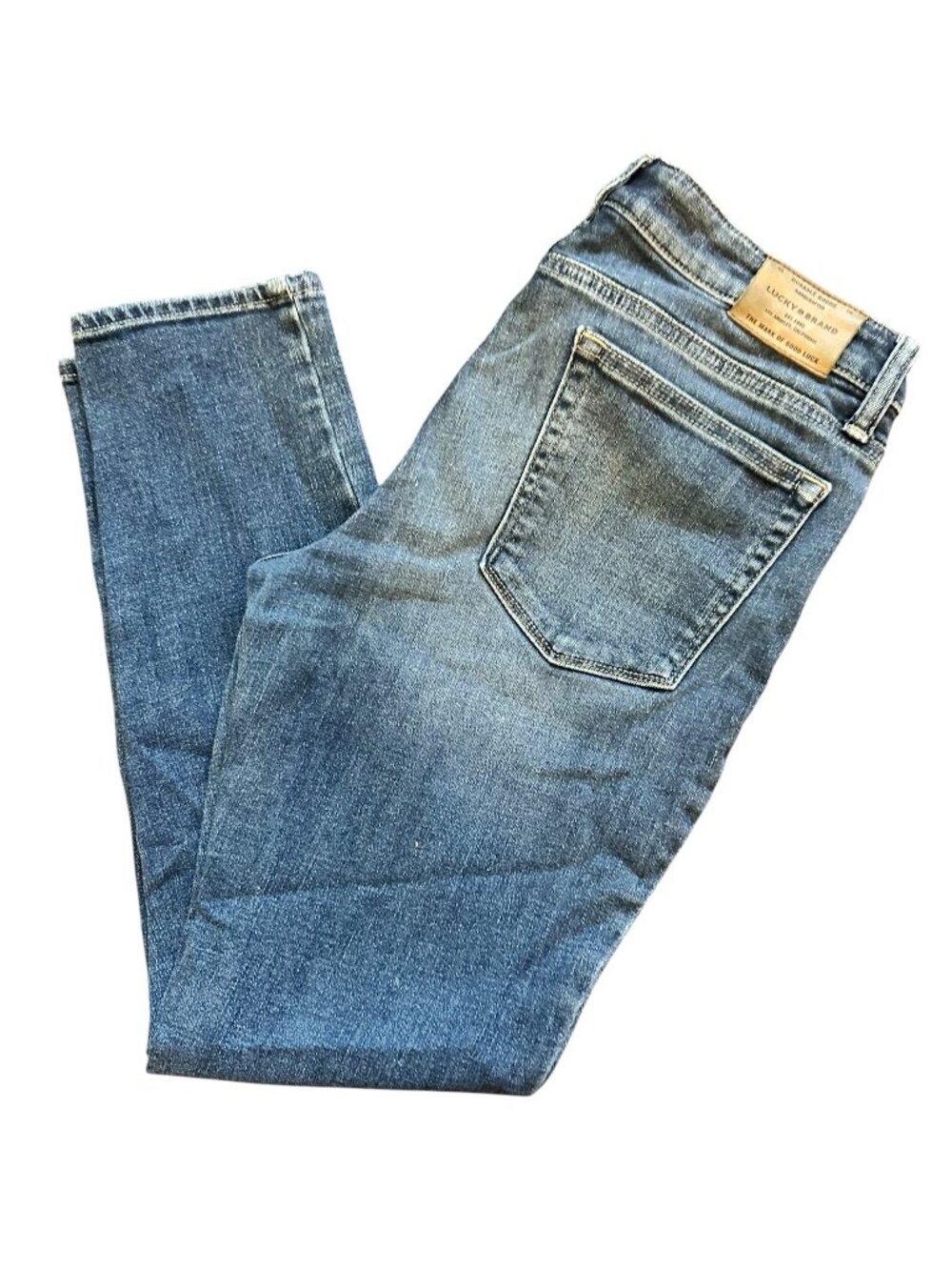 Lucky Brand 10/30 Lolita Skinny Jeans Women’s Cuffed Stretch Denim Medium Wash